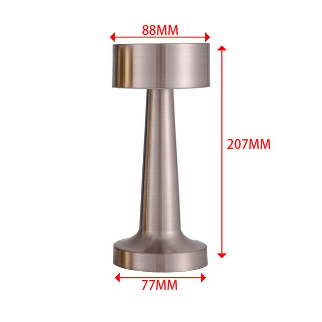 Retro Bar LED Touch Table Lamp Cordless Warm White Light AMB