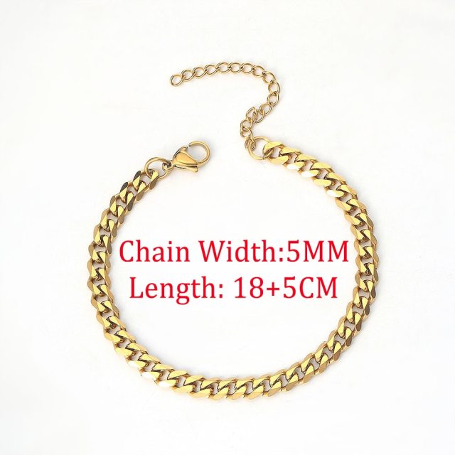 Men Bracelet Cuban Link Stainless Steel NEW