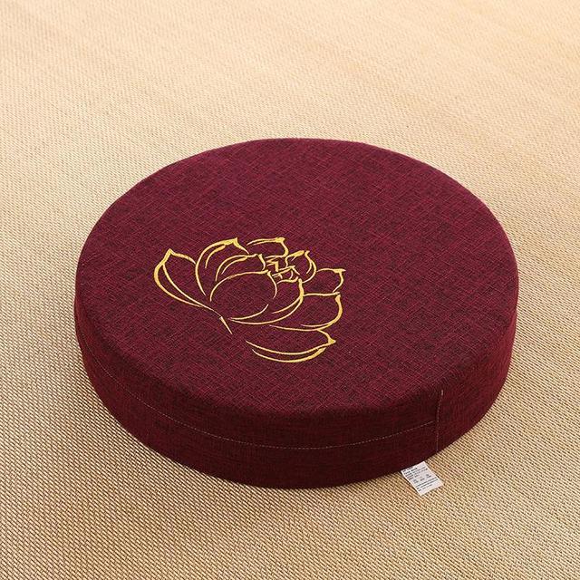 Yoga Meditation Portable Cushion Mat 40X6CM High Quality Foam Removeable Washable Cover NEW