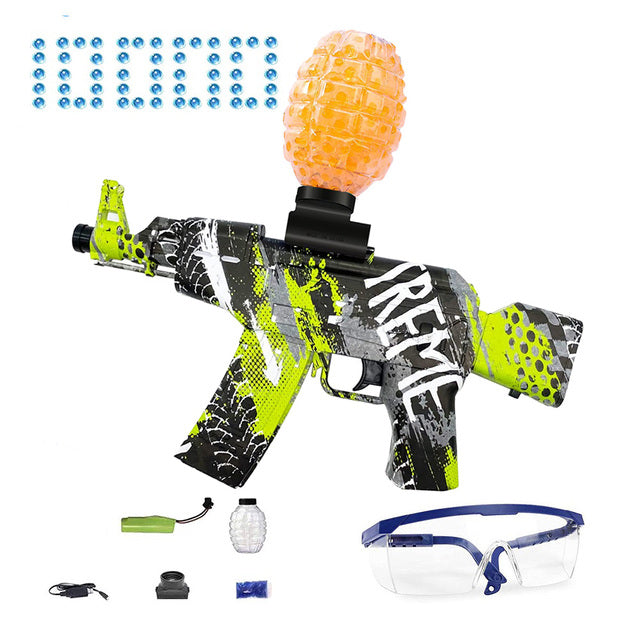 Airsoft Splatter Blaster Gun Electric AK47 & MP5 Rifle Shoots Gel Balls NEW