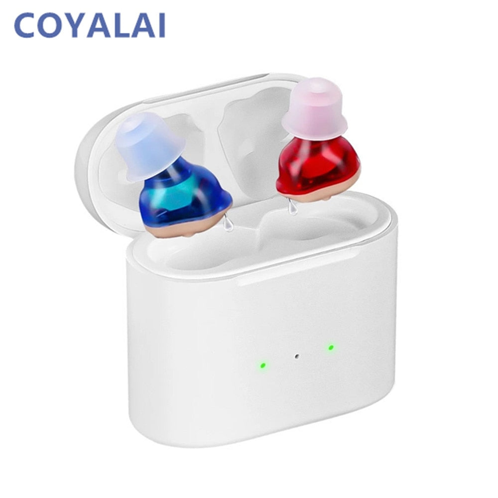 Rechargeable Hearing Aids Adjustable Comfortable Clear Volume Control, NEW