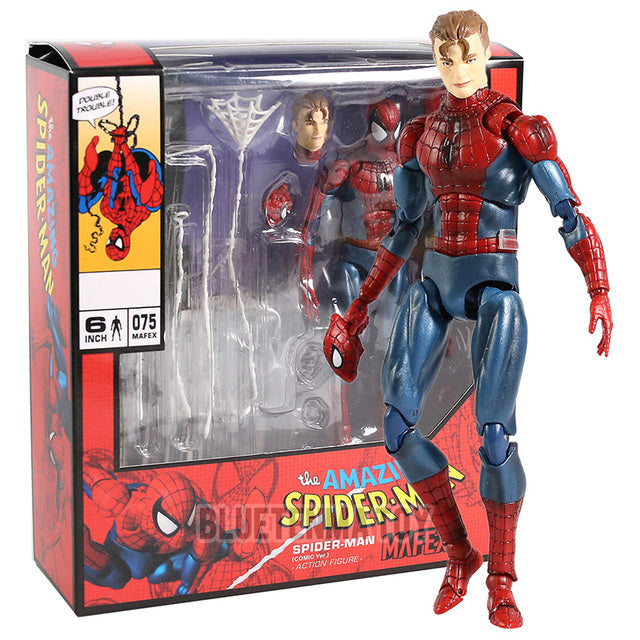Marvel Avengers Action Figures 6": Spiderman, Thor, Ironman, Deadpool, Venom, Iron Spider by Mafex Poseable Articulating, NEW