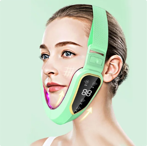LuxeContours Facial Lifting Vibration Massager Complexion Chin Lift Pink White Dark Light Green AMB