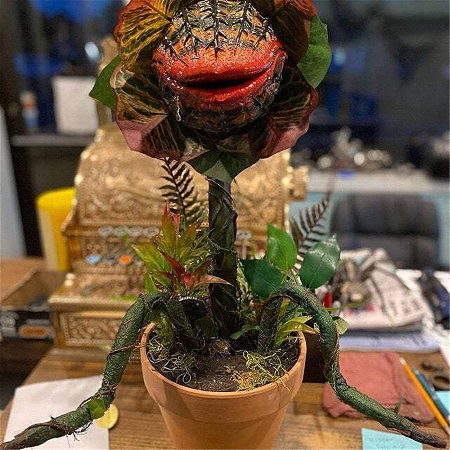Realistic Piranha Plant Halloween Garden Decor Little Shop Of Horrors NEW