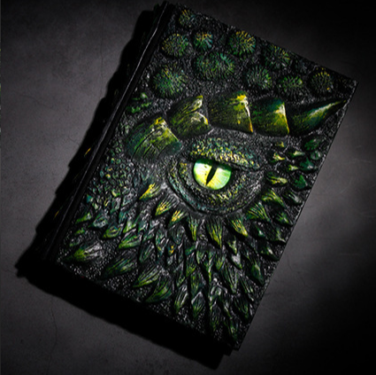 3D Dragon Embossed Diary Relief Design Blank Pages NEW