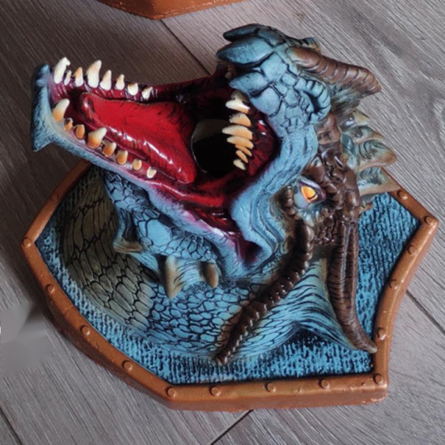 Fire Breathing Dragon 3D Wall Sculpture LED Lighted + Fog Machine NEW