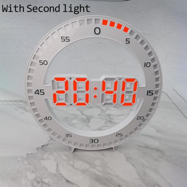 LED Digital Wall Clock Modern Stylish Design Built-in Temperature Date Display NEW