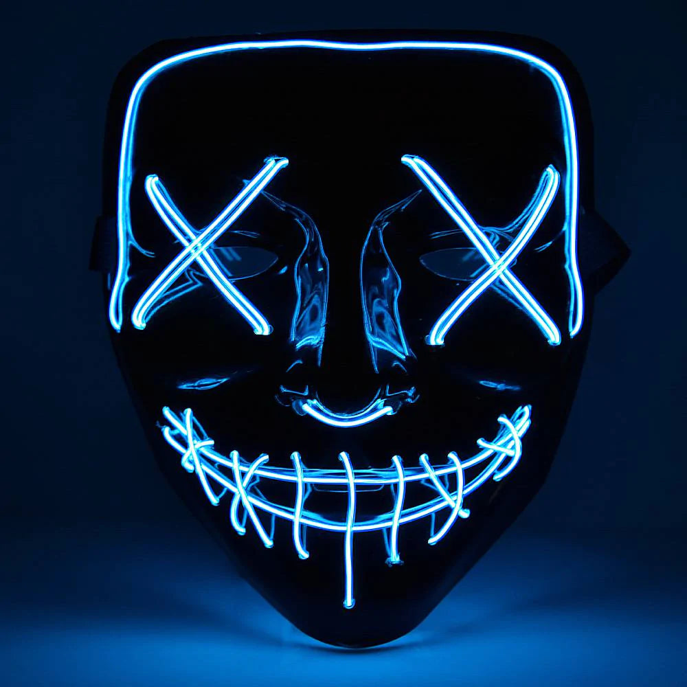 LED Illuminated Purge Mask 3 Light Modes Halloween Accessory Cosplay NEW