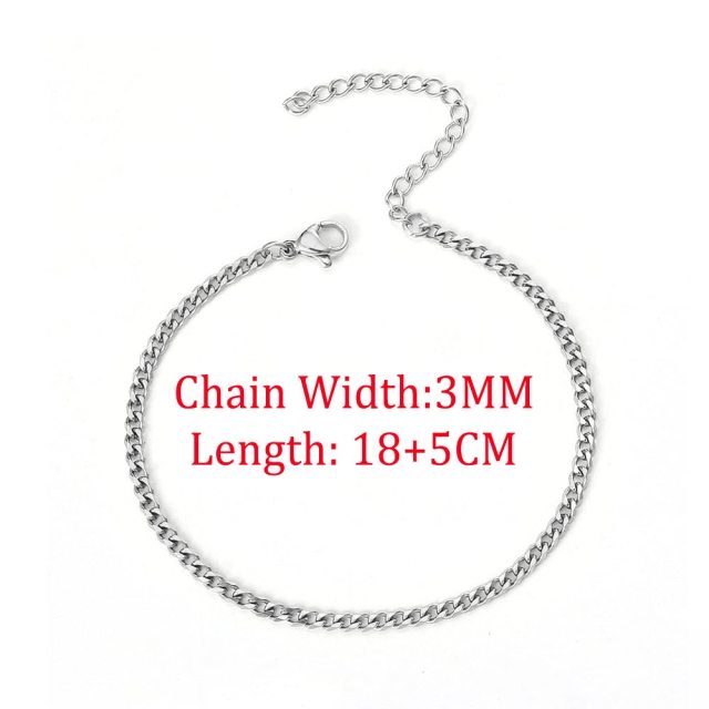 Men Bracelet Cuban Link Stainless Steel NEW