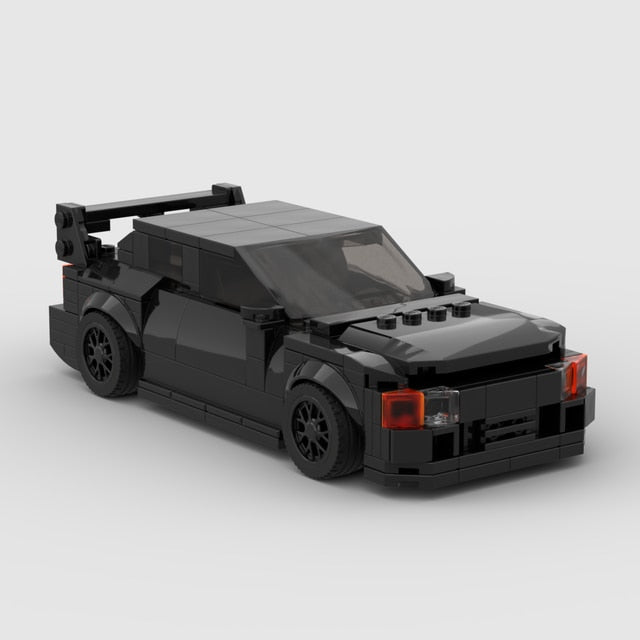 Mitsubishi EVO Sports MOC Lego Compatible Building Bricks Blocks Black Car, AMB, NEW!
