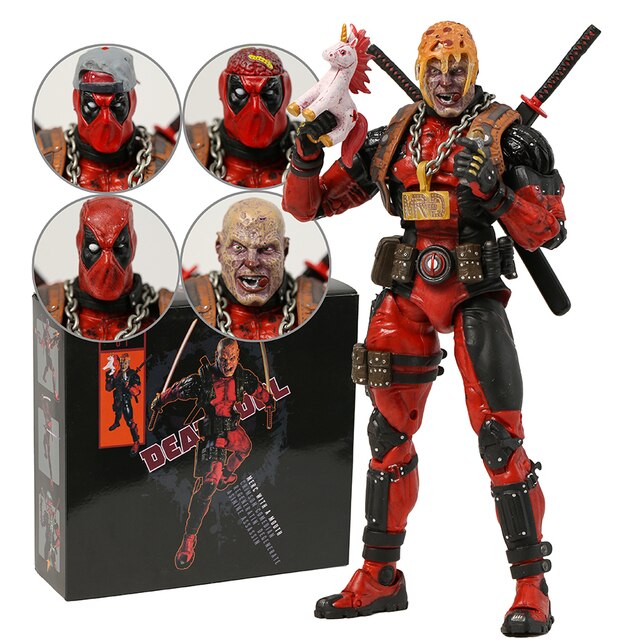 Deadpool 8" Marvel Character Articulating Poseable Action Figure Highly Detailed Toy, NEW