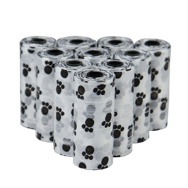 5 Rolls of Disposable Pet Dog Poop Bags (75 Bags total) + Dispenser NEW