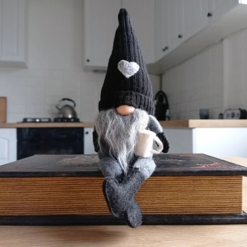 Coffee Gnome Cloth Dolls Christmas Decor NEW