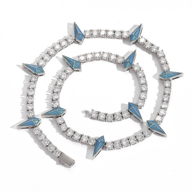 Valentines Day Black Panther Crystal Cuban Chain Necklace