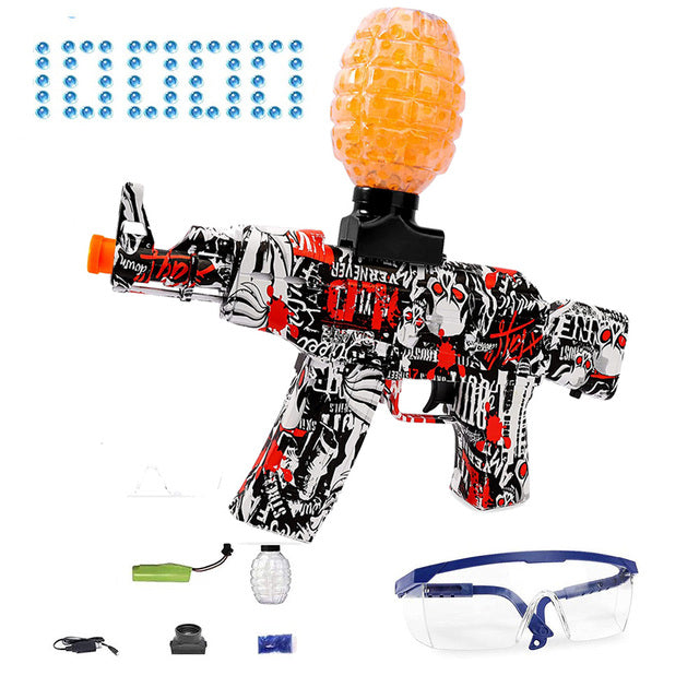 Airsoft Splatter Blaster Gun Electric AK47 & MP5 Rifle Shoots Gel Balls NEW