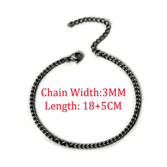 Men Bracelet Cuban Link Stainless Steel NEW