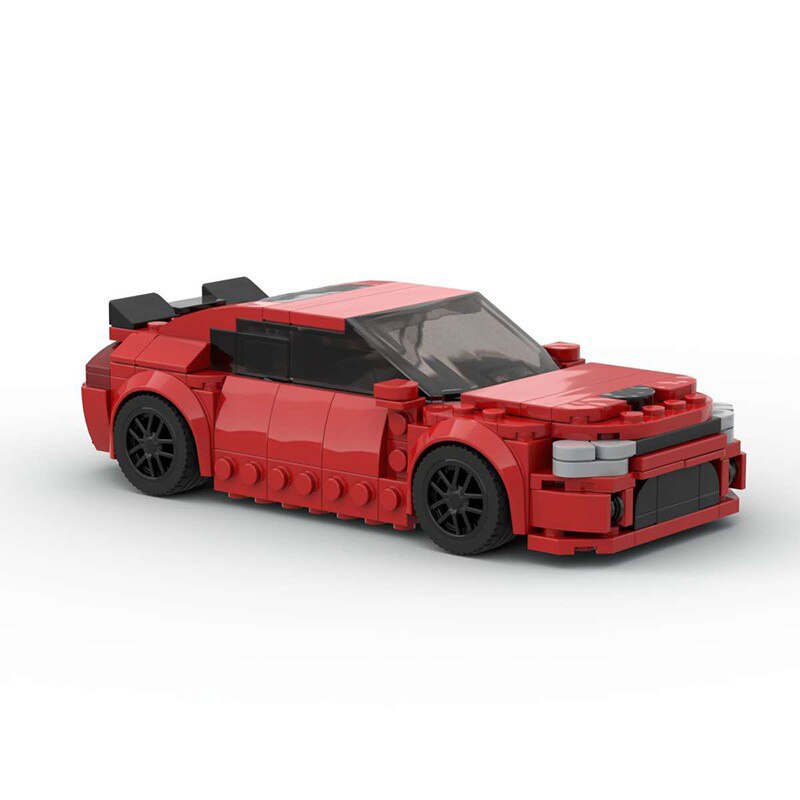 Dodge Charger SRT Hellcat, Lego Compatible Building Bricks, Blocks, Red Car, AMB, NEW!