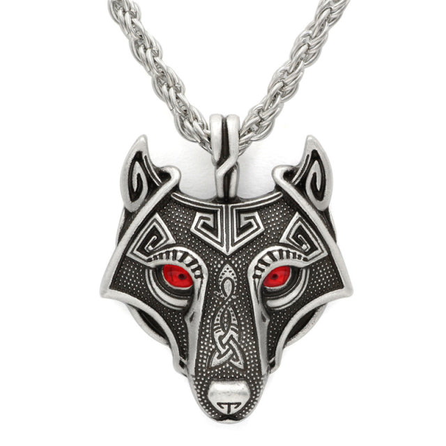 Viking Necklace Red Silver Green Black Cooper Leather Chain, AMB, NEW!