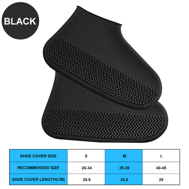 Waterproof Rubber Shoe Boot Cover Silicon Stay Dry Clean Many Colors NEW