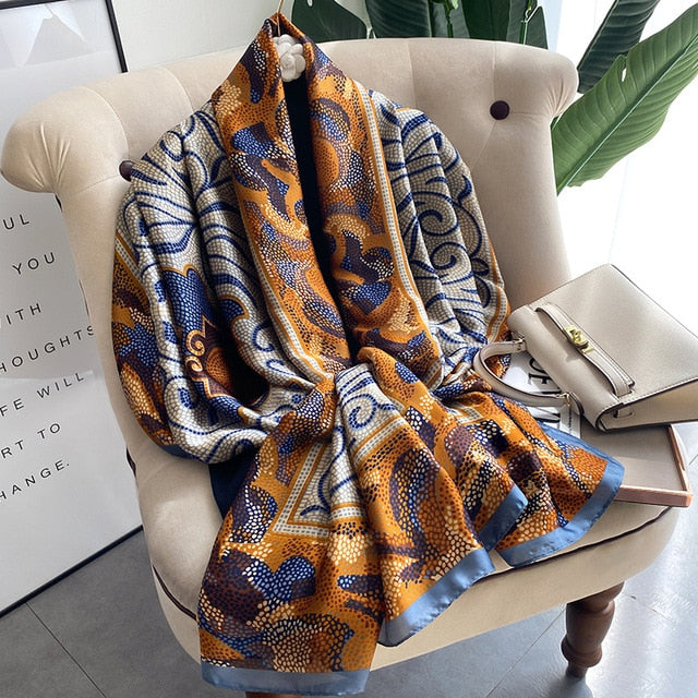 Luxury Polyester Soft Scarf Womens Shawl Silky NEW