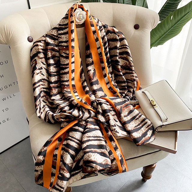 Luxury Polyester Soft Scarf Womens Shawl Silky NEW
