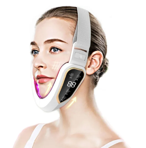 LuxeContours Facial Lifting Vibration Massager Complexion Chin Lift Pink White Dark Light Green AMB