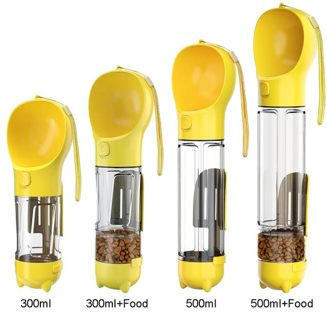 Portable 3 in 1 Pet Water Bottle, Pet Feeder, Dog Cat Drinking Bowls, Food Water Dispenser NEW