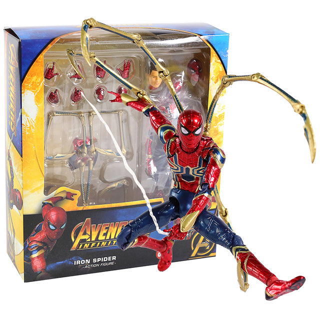 Marvel Avengers Action Figures 6": Spiderman, Thor, Ironman, Deadpool, Venom, Iron Spider by Mafex Poseable Articulating, NEW