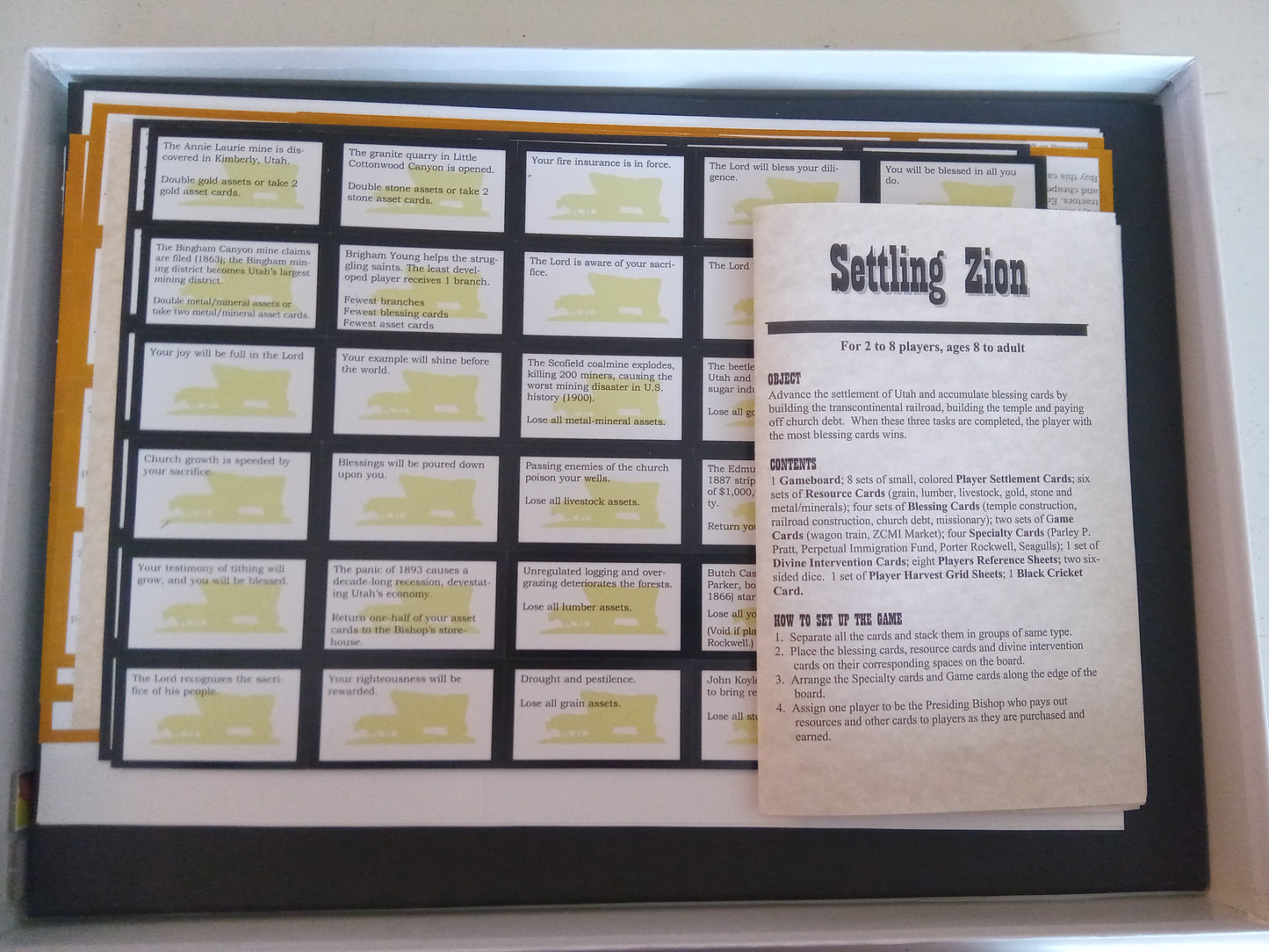 Settling Of Zion Game, Building the Kingdom LDS Christian Religious Board Game, Rare  AMB, LIKE NEW!