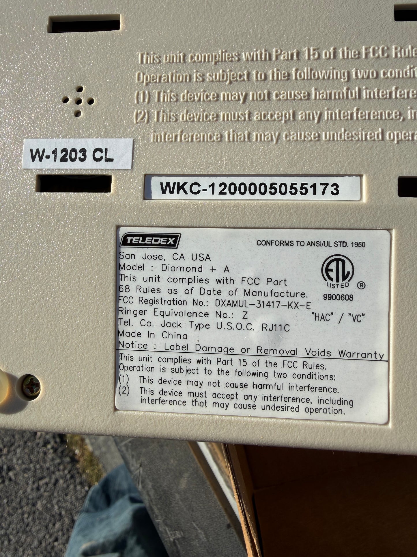 Teledex business telephone land line new in box part # WKC1200005055173 model Diamond +A…