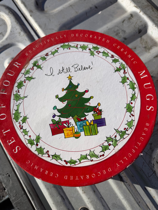 I Still BelieveChristmas mug set of 4 new made of ceramic …