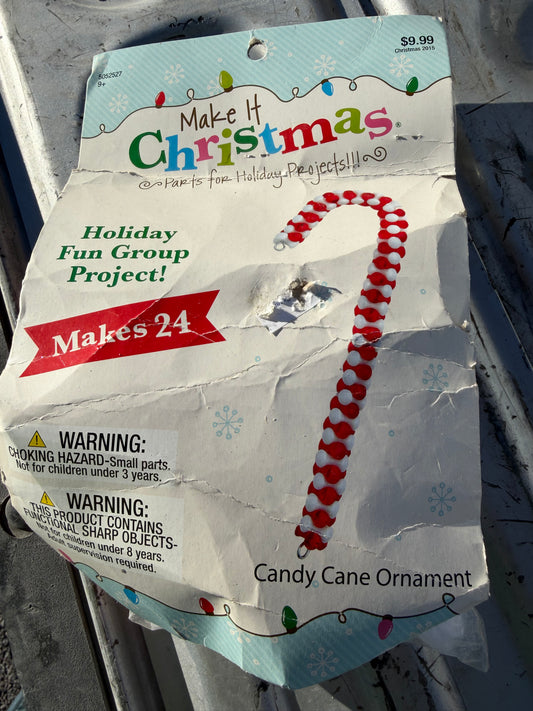 Beaded Christmas Candy canes fun family project new makes 24 canes …