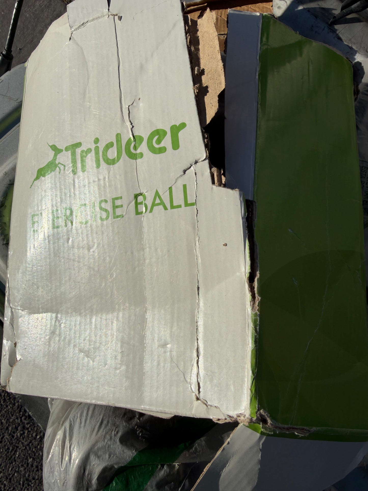 Trideer exercise ball 17x13.5 large ball heavy duty rubber ball new …
