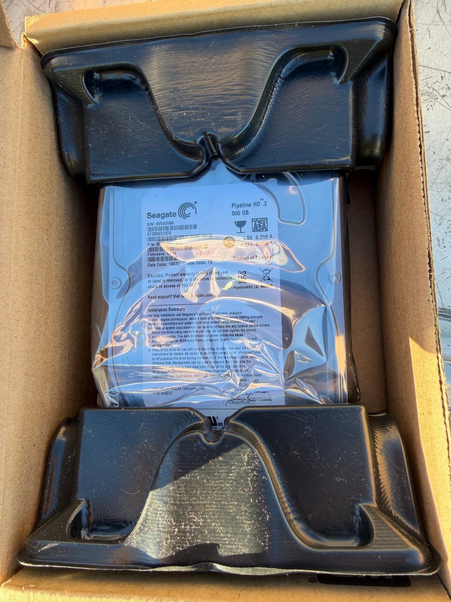 Seagate pipeline Hard drive computer desktop 500 GB new in box …