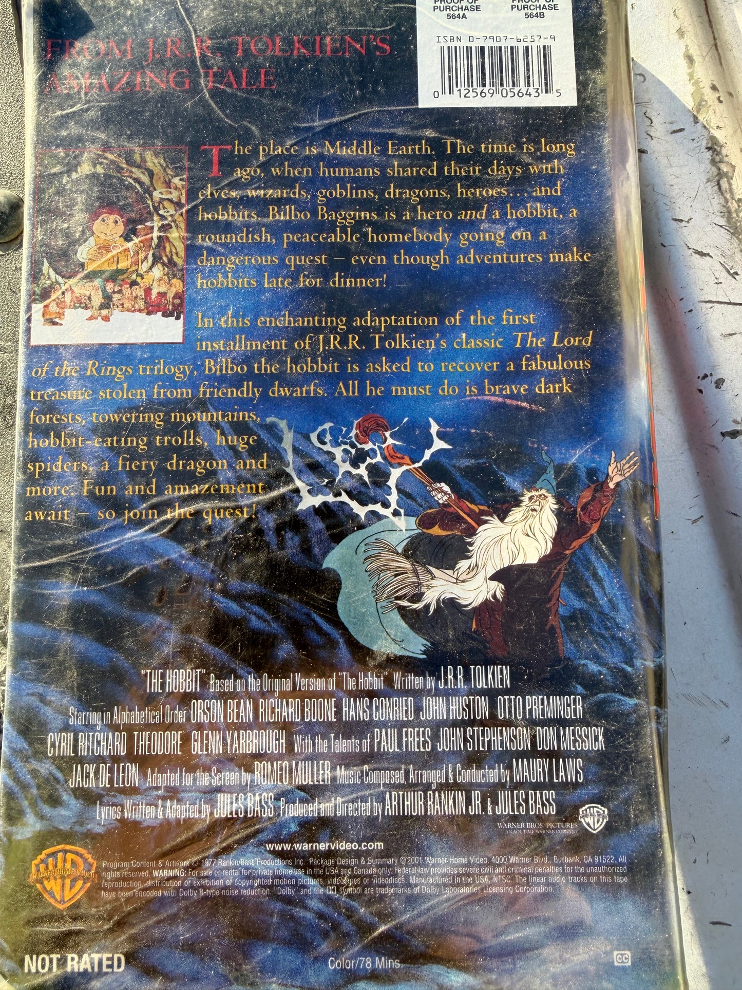 VHS The Hobbit,Lord of the Ring Return of theKing movies Animated Series musical …