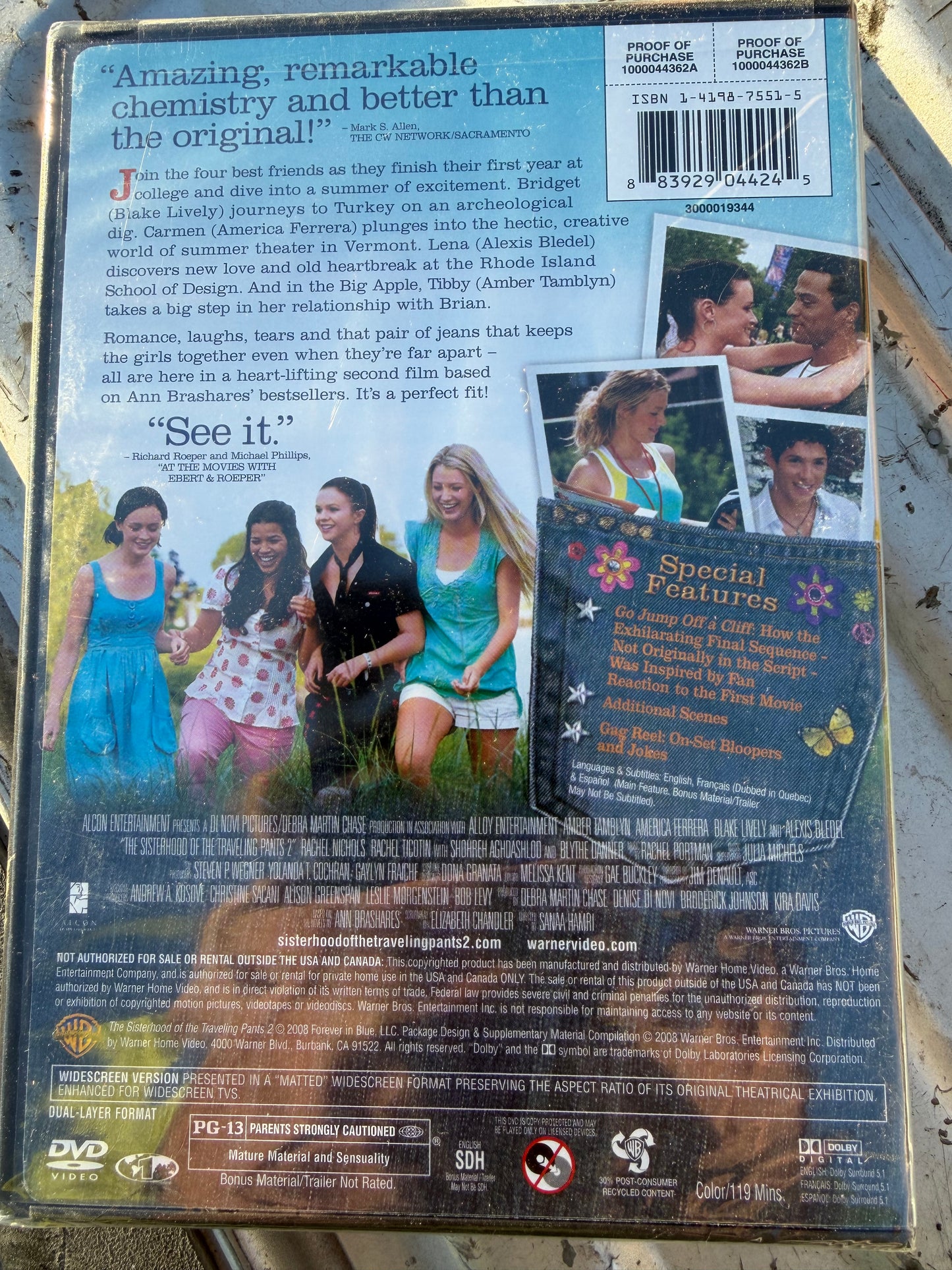 DVD The Sisterhood of the Traveling Pants 2 movie sealed new rated PG-13 …
