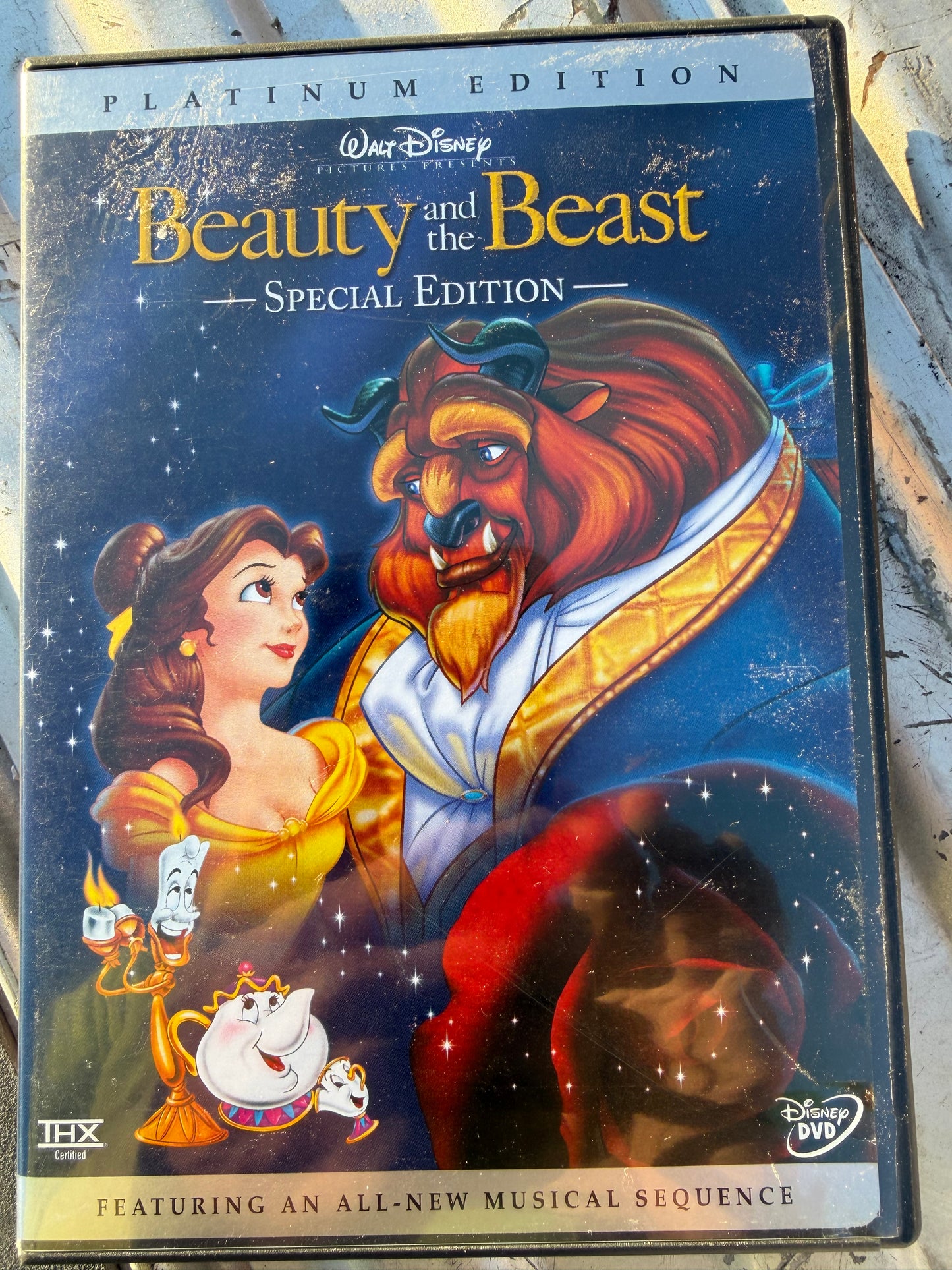DVD Walt Disney Beauty and the Beast animation movie rated G musical Platinum edition used…