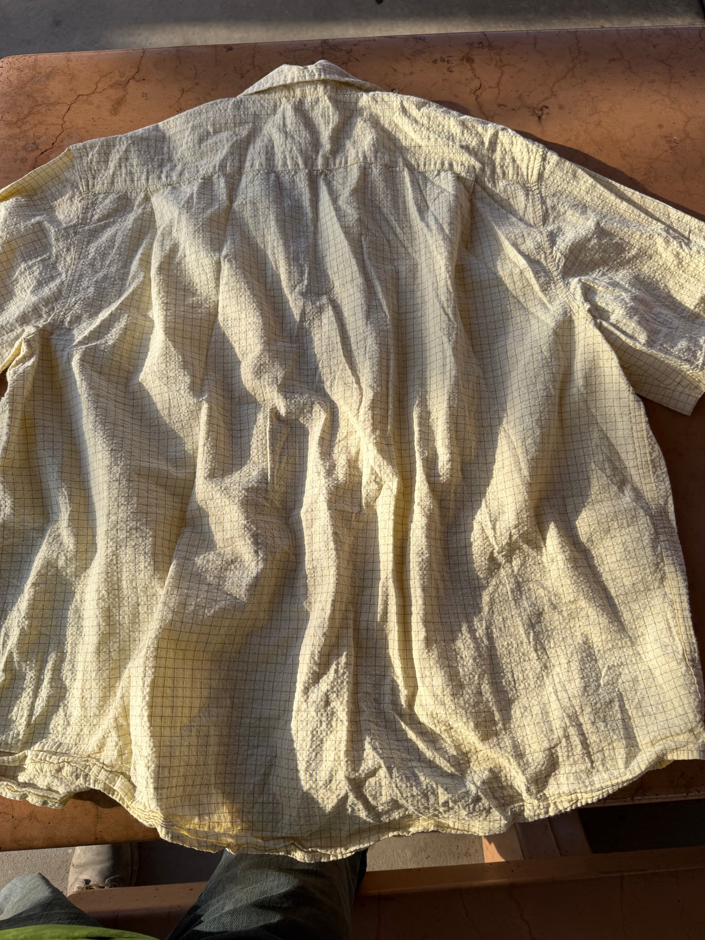 Route 66 clothing shirt button down plaid yellow shirt size is Large…