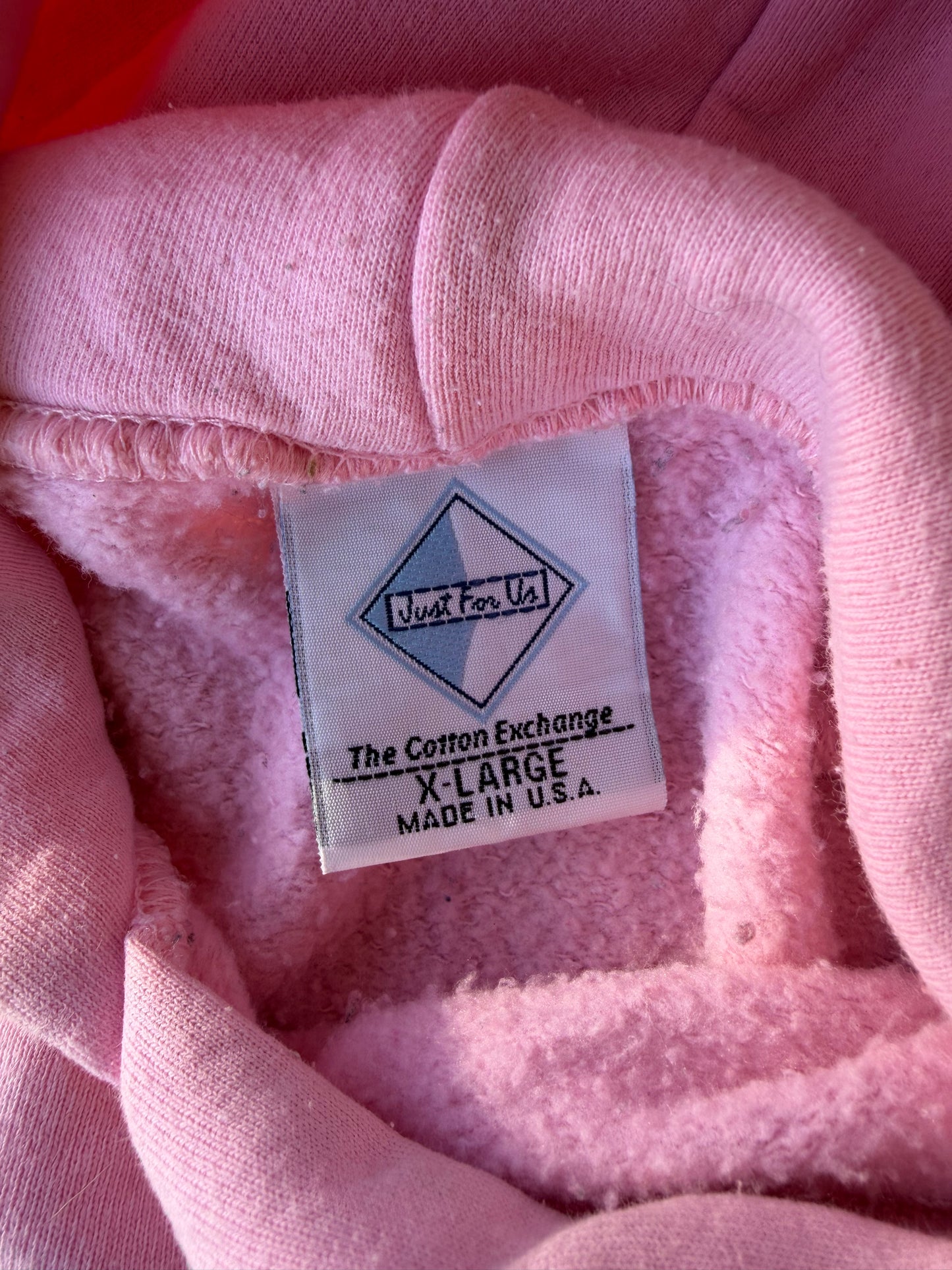 Just for Us the Cotton Exchange clothing line pink Hoodie size XL …