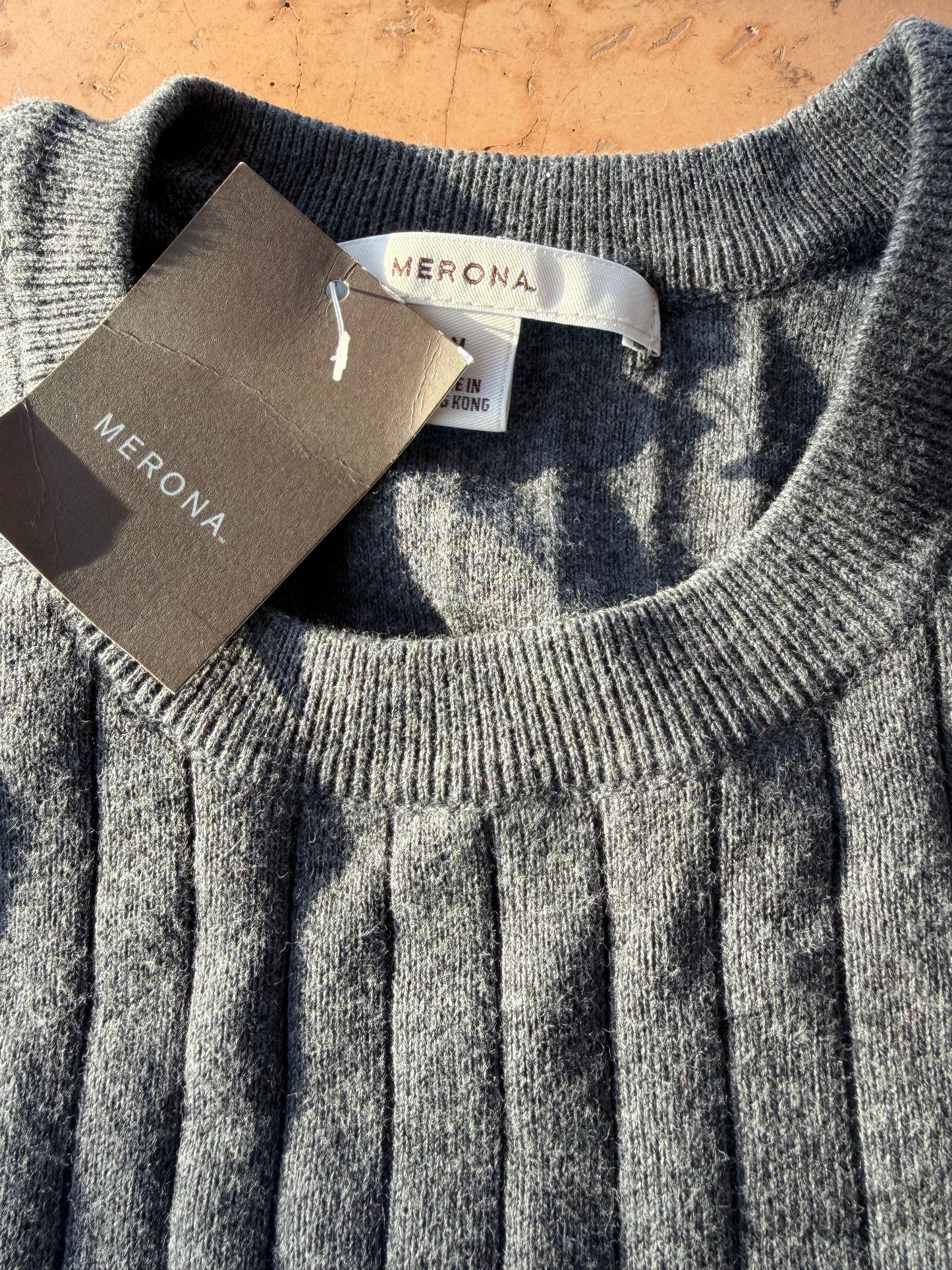 Merona clothing line New gray sweatshirt sweater cotton size Medium…
