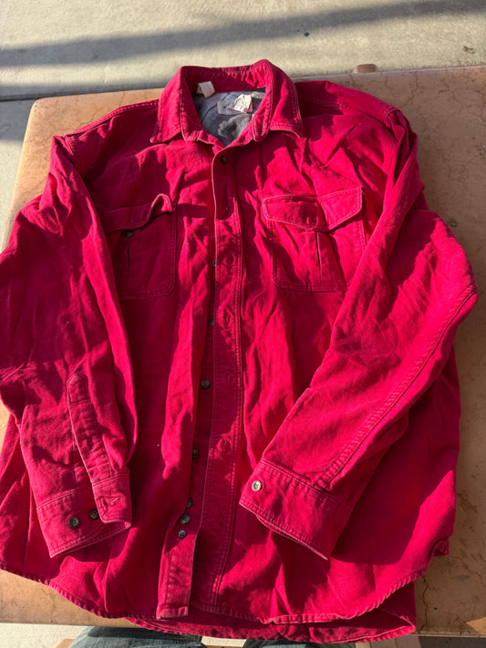 Eddie Bauer Clothing red button down shirt long sleeve size men’s Large …