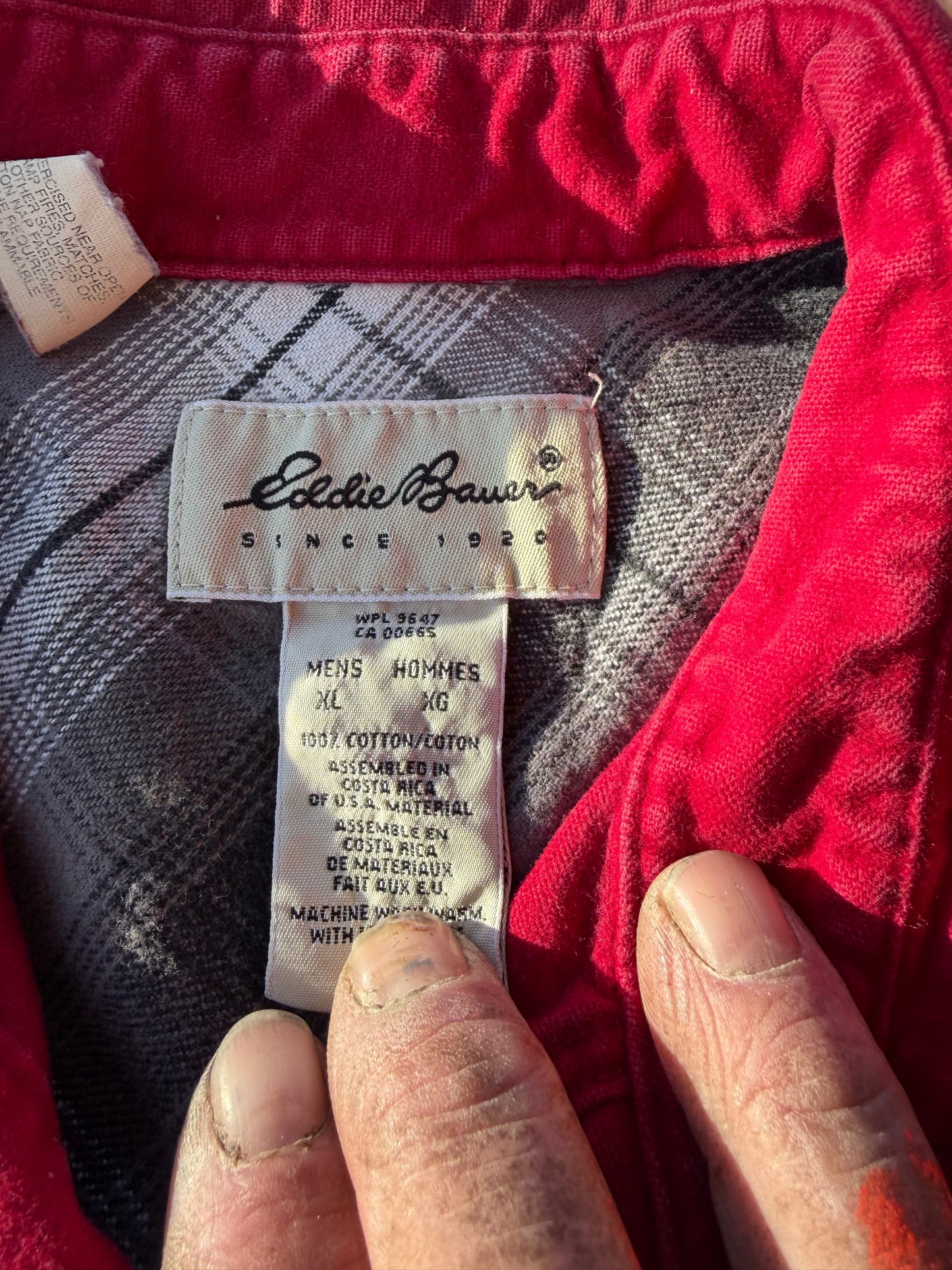 Eddie Bauer Clothing red button down shirt long sleeve size men’s Large …
