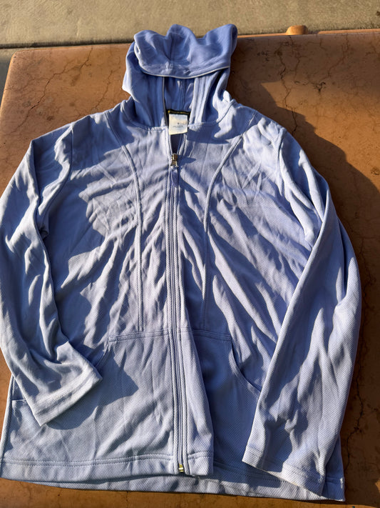 Women In Motion clothing line hoodie zip up long sleeve blue color size Small…