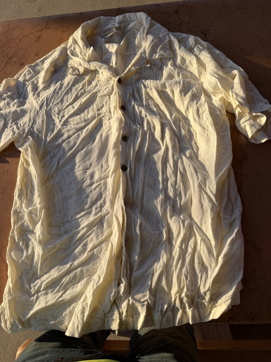 Island Passport clothing line button down shirt off white color size XL…