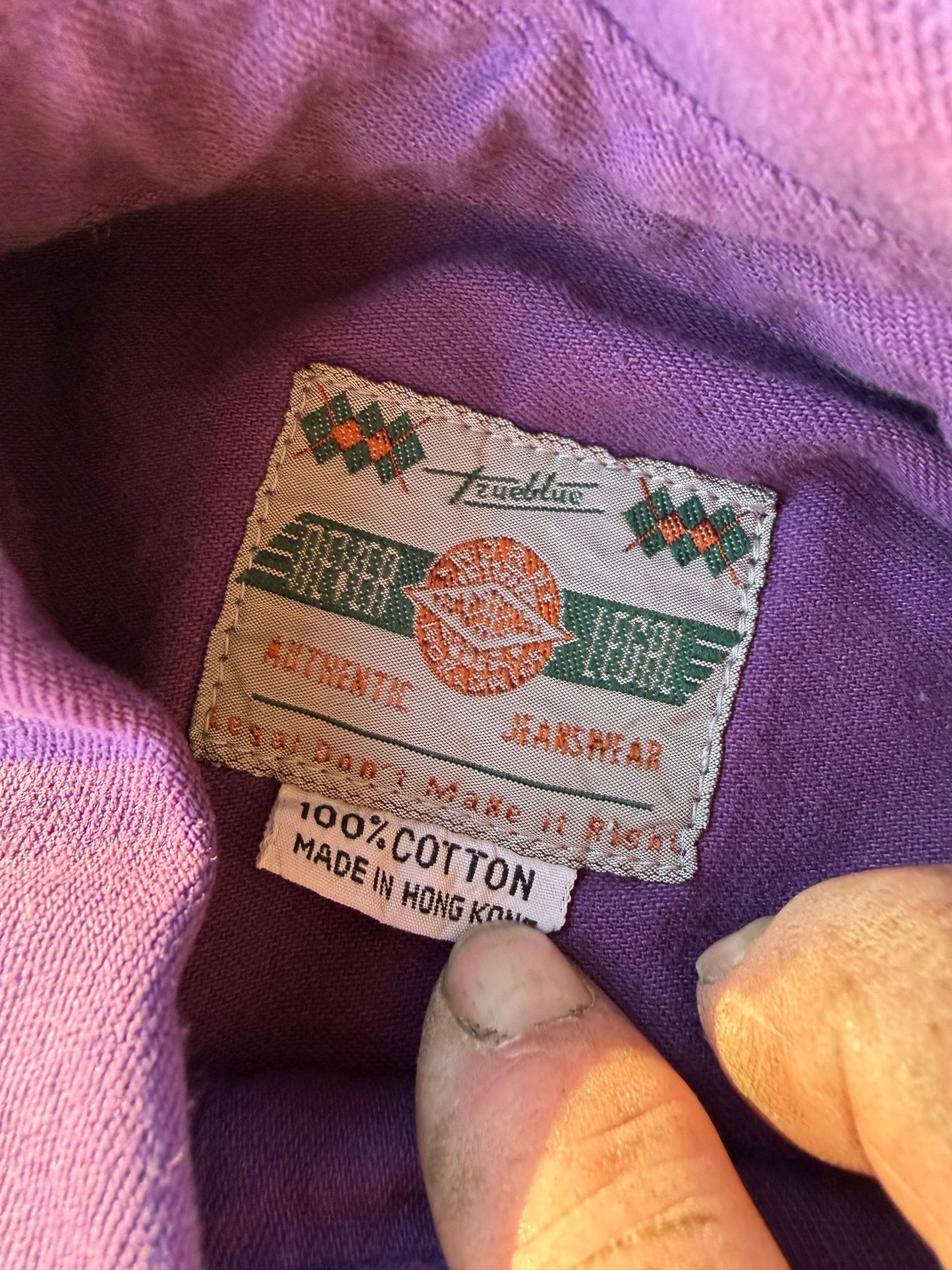 Authentic Jeanswear shirt button down long sleeve purple color size L …