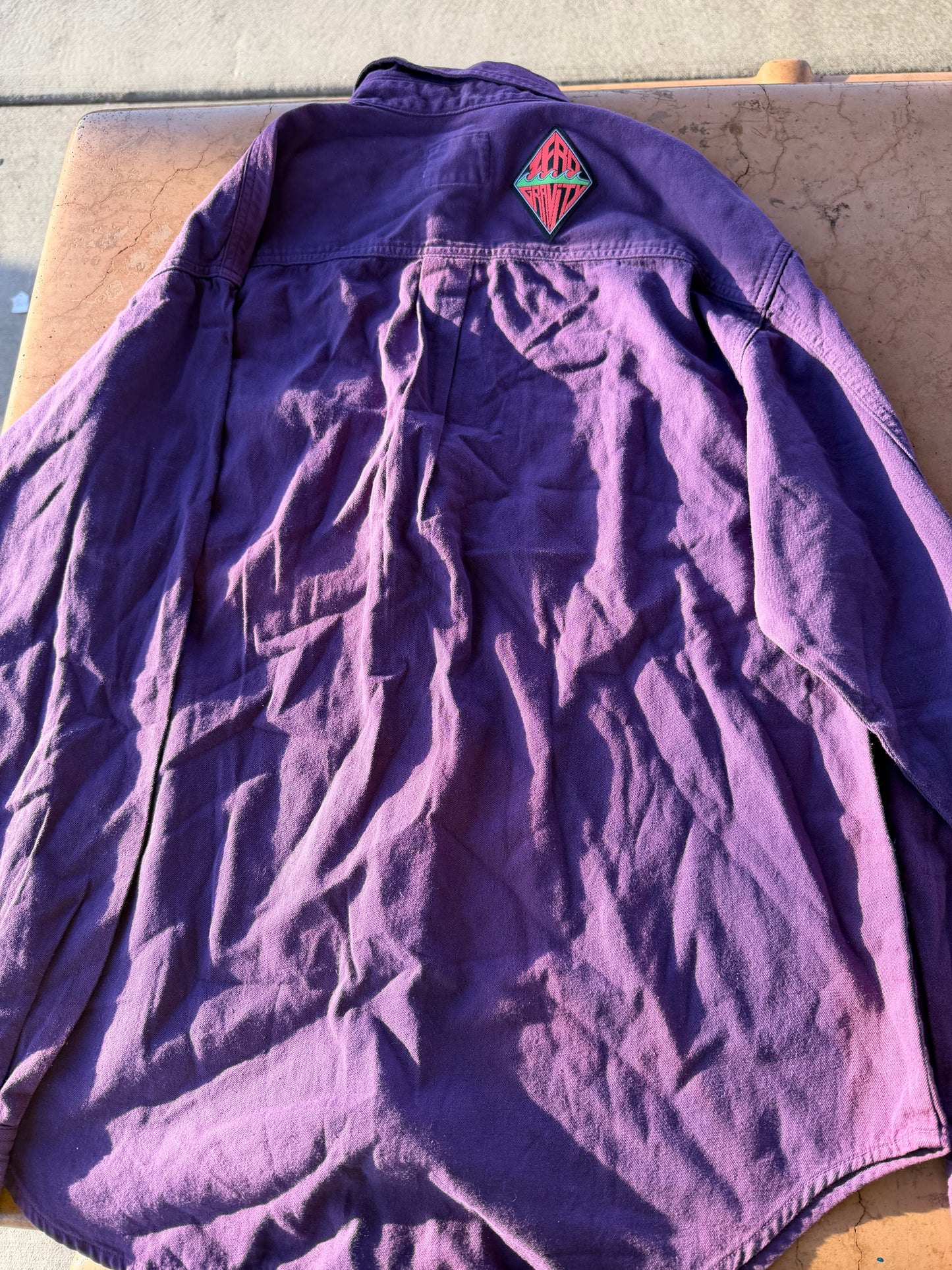Authentic Jeanswear shirt button down long sleeve purple color size L …