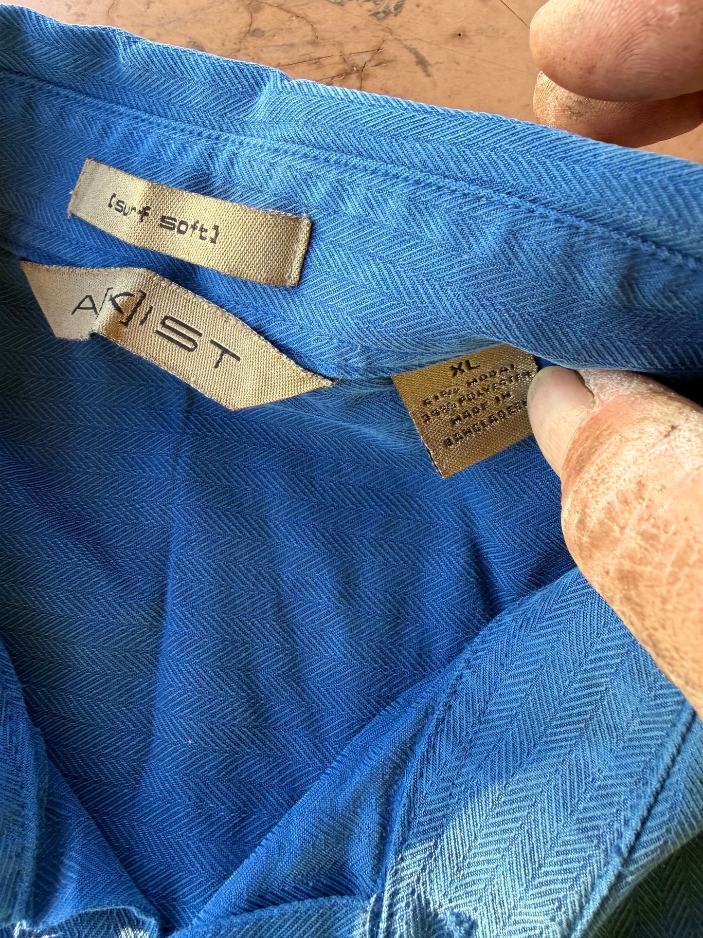 Alxlist surf soft clothing line polo shirt blue size XL…