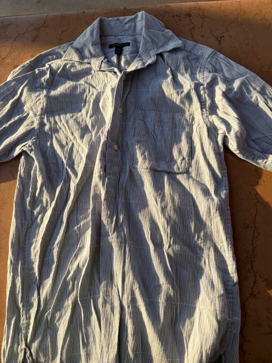 Vanheusen studio clothing line button down shirt size S 14 gray …