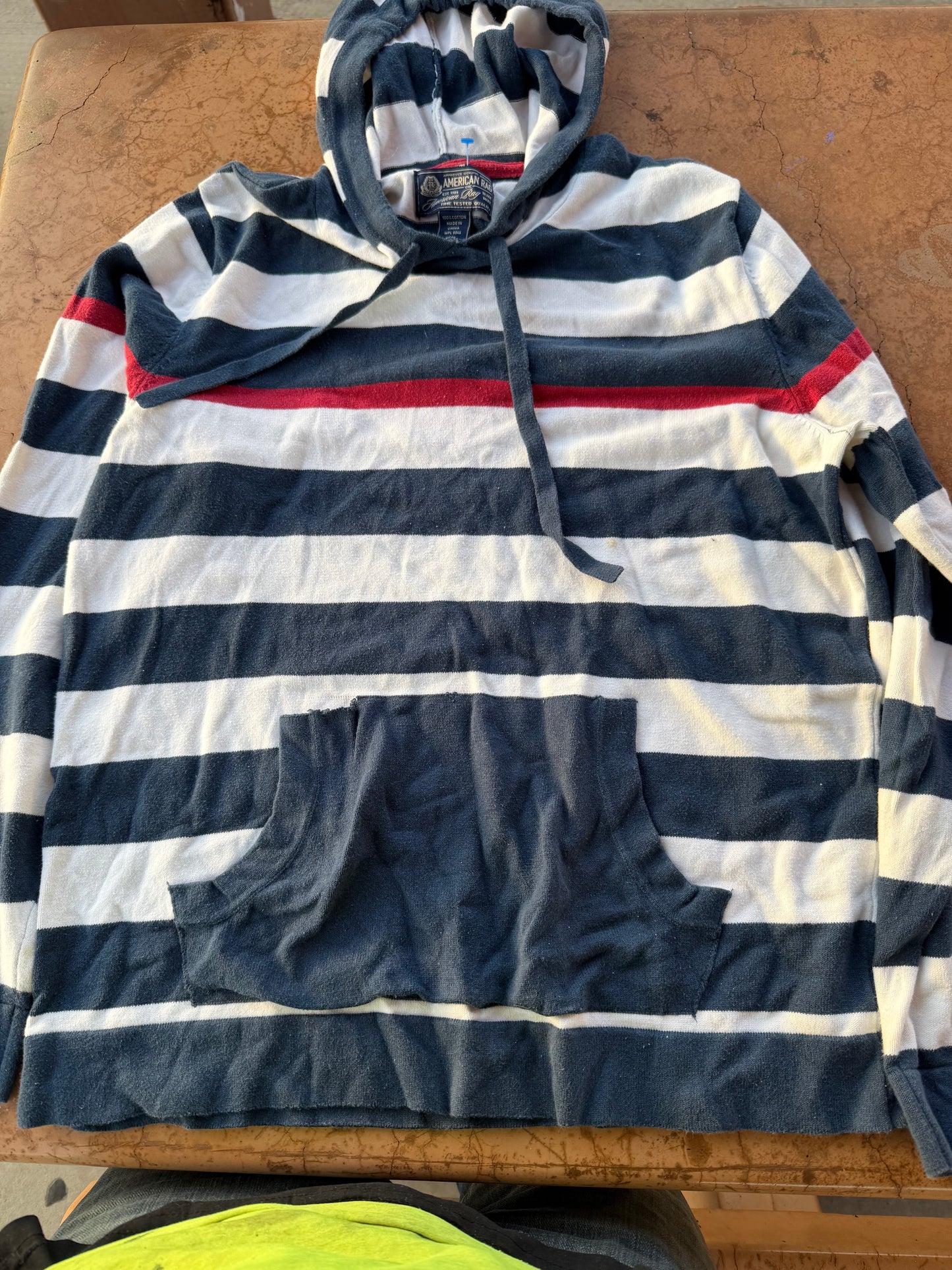 American Rag hoodie blue and white long sleeve pocket size Medium…