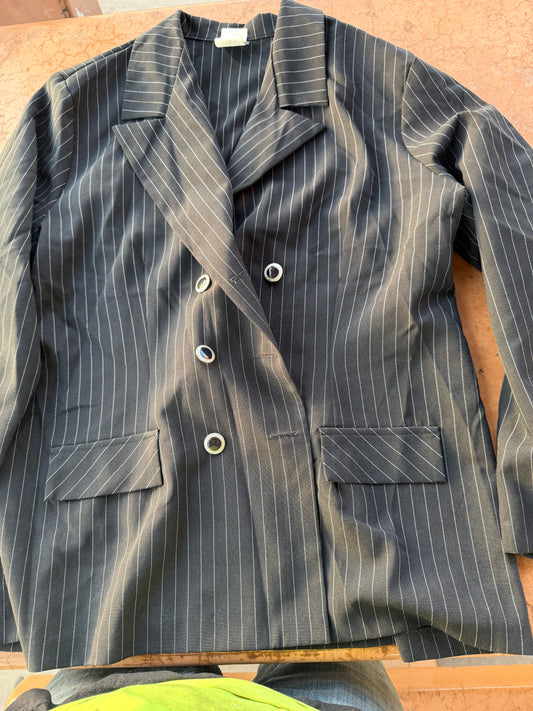 Helen Blake clothing line business jacket black size 18 button up…